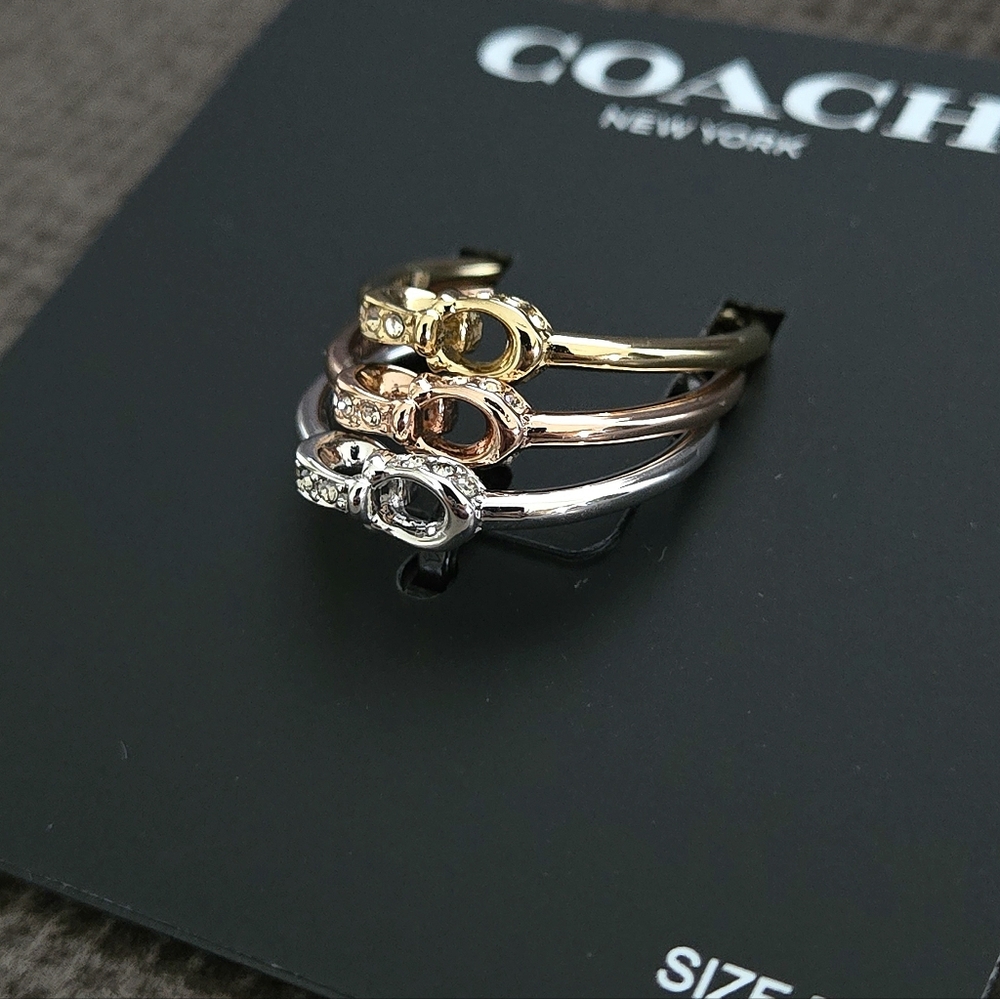 Coach Interlocking🔗 "C"s Ring💍 Trio3️⃣ - Picture 10 of 16